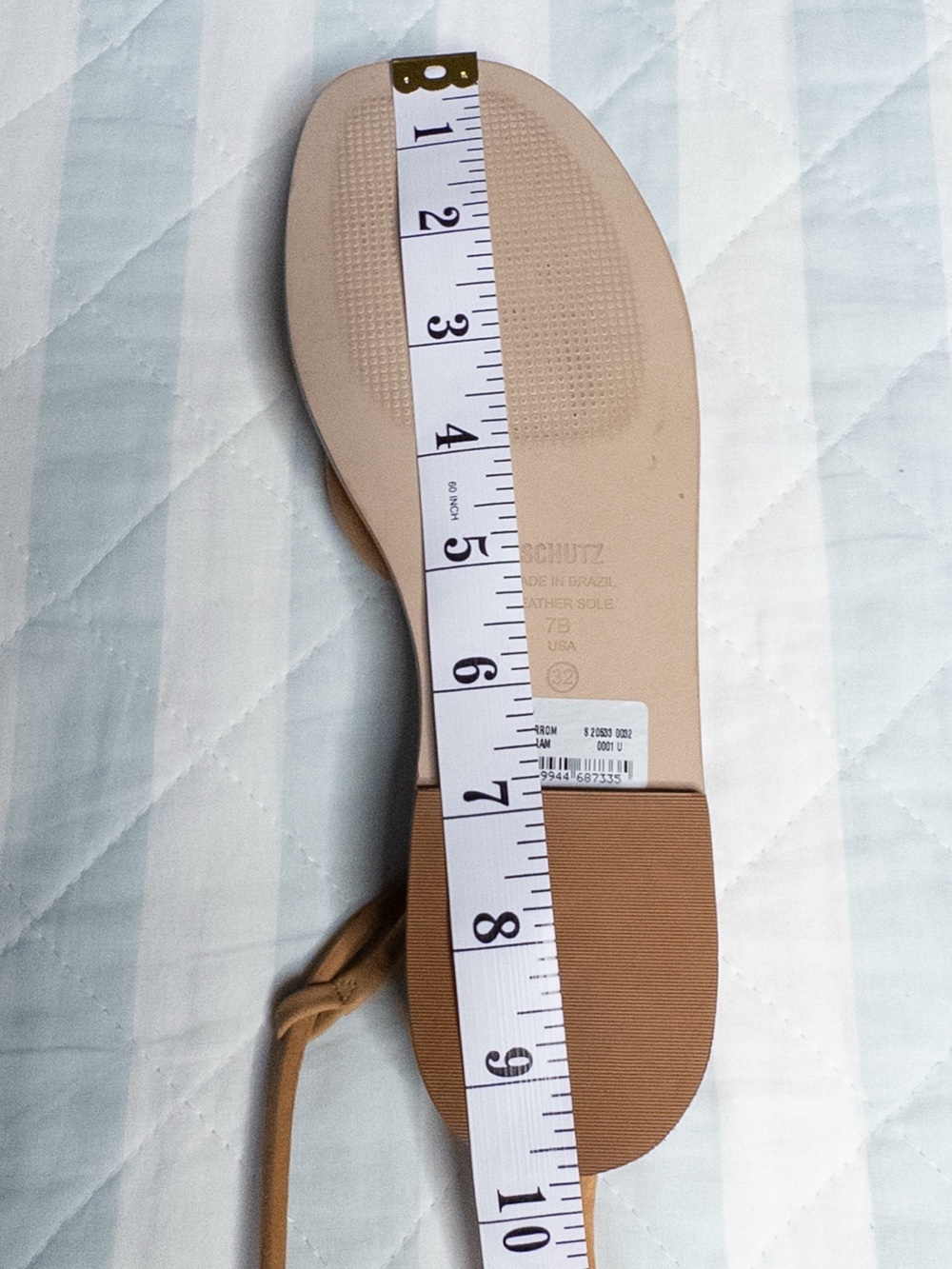 Schutz Madalena Flat Lace-Up Sandals Nougat Caramel NWT Size 7B - Picture 12 of 12